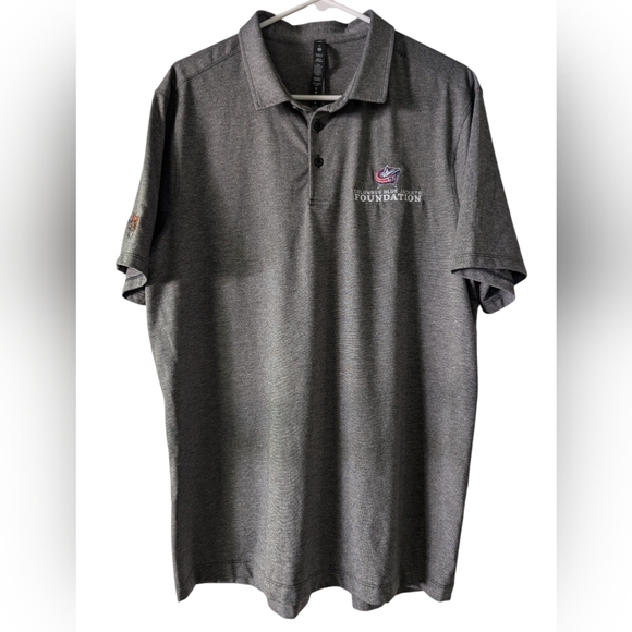 lululemon athletica Other - Lululemon Charcoal Polo Shirt Columbus Blue Jackets Foundation. XL NWOT